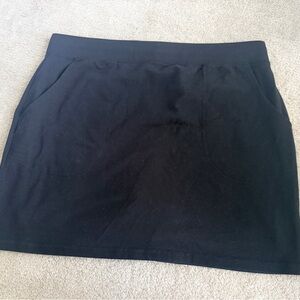 Belle by Kim Gravel LP Black Skort Cotton/Spandex 17” long Built in Underpants